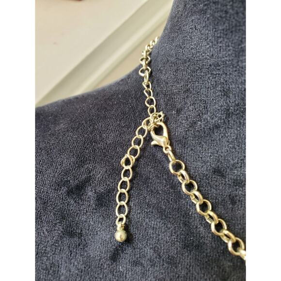 Charming Charlie Yellow & Gold Faceted Tile Bubble Bib Statement Necklace Set - Picture 5 of 8